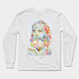 WALT WHITMAN watercolor portrait .3 Long Sleeve T-Shirt